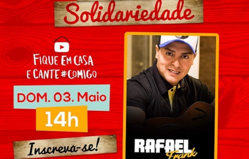 Rafael Frank realiza show virtual em prol do Bercário Dona Nina 