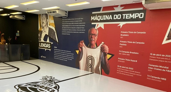 Franca Shopping recebe exposição histórica do Sesi Franca Basquete