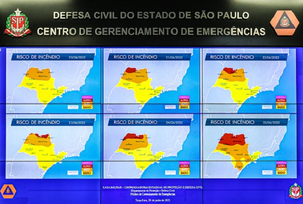 Defesa Civil usa satélites e mapa em tempo real para prevenir incêndios