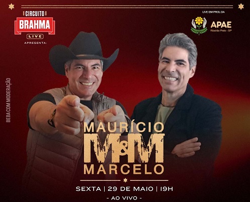 Dupla Maurício e Marcelo realizam nesta sexta-feira a  segunda 'Live em Casa'